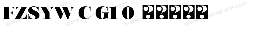 FZSYW C G1 0字体转换